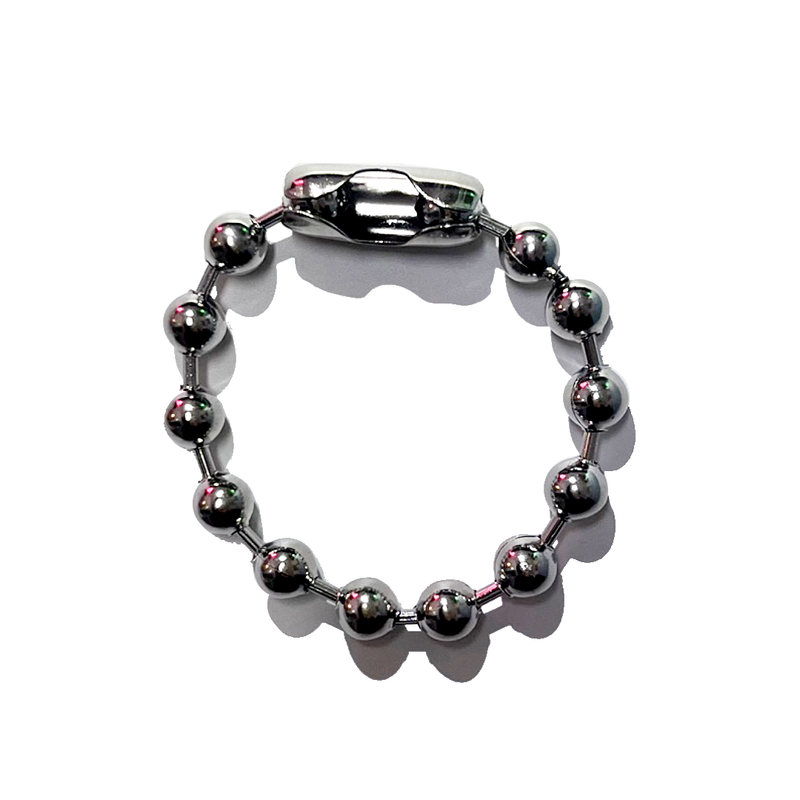 [ITZY Ryujin/Wooah Sora/Bad villain Kelly] Simple thick silver ball chain bracelet