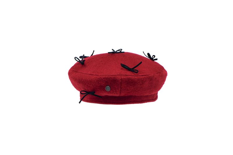 BOW BERET IN RED