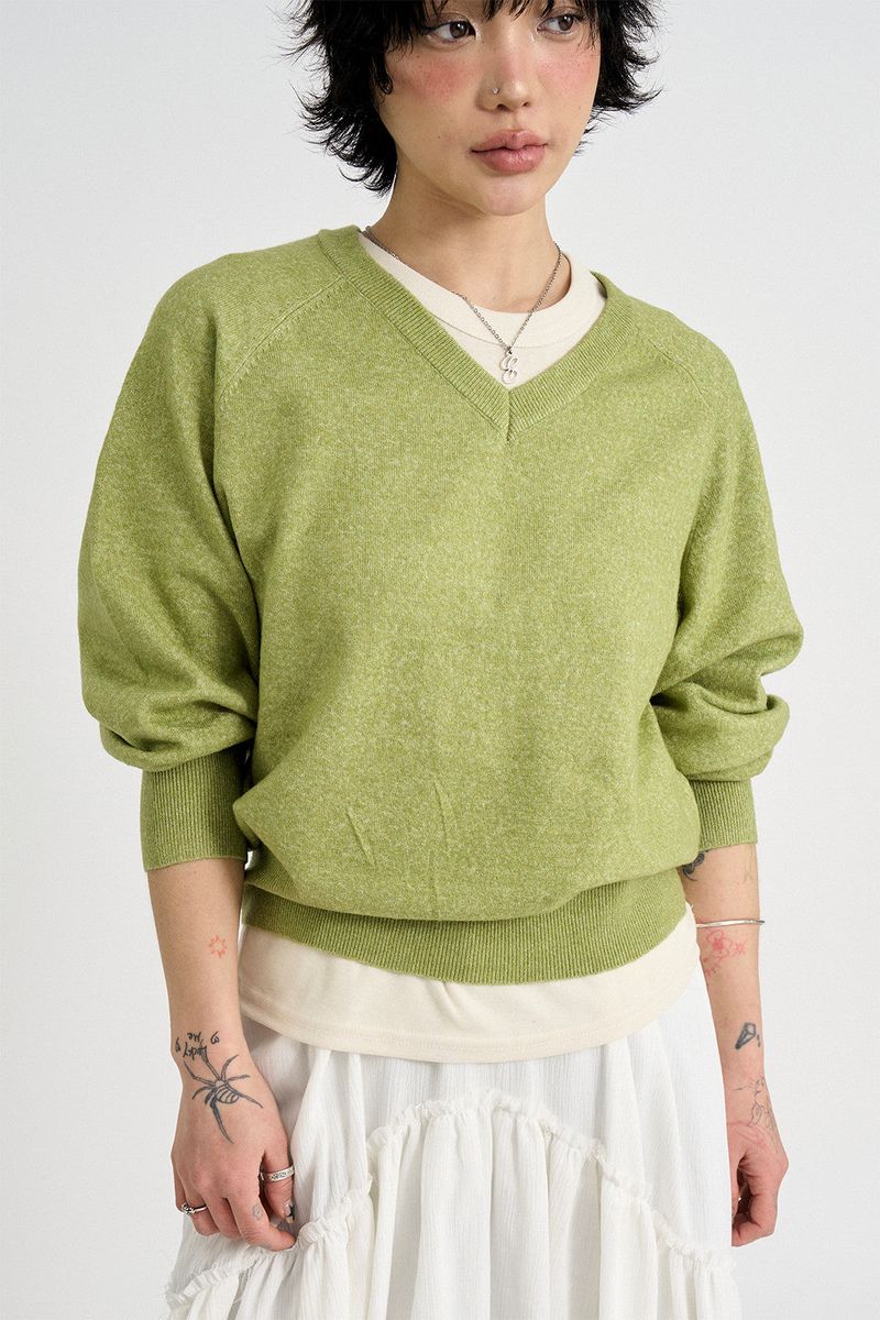 Raucohouse（ラウコハウス）の「Sober wool v-neck knit（Tops）」