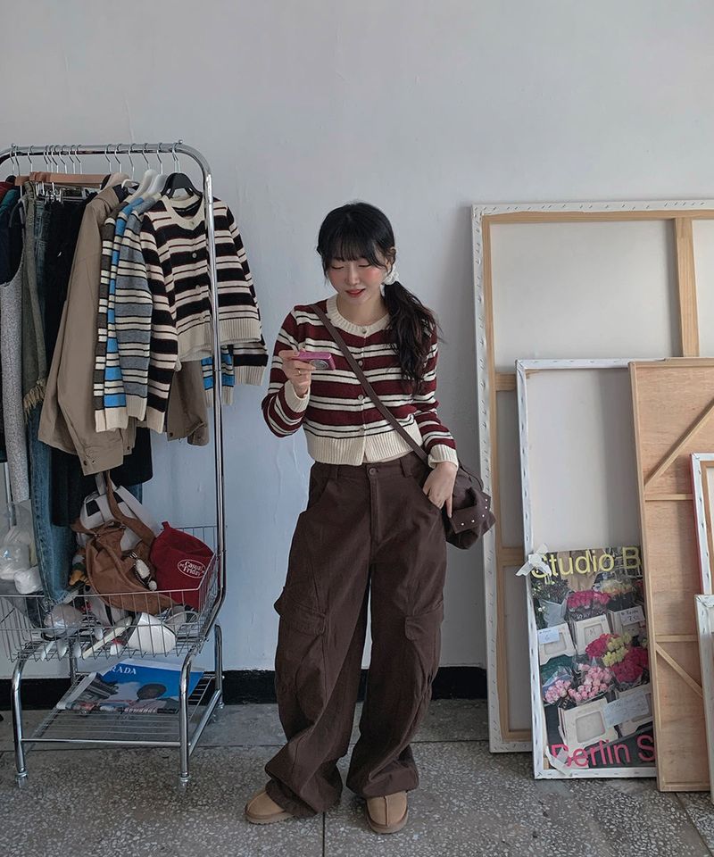 Mode Stripe Cardigan