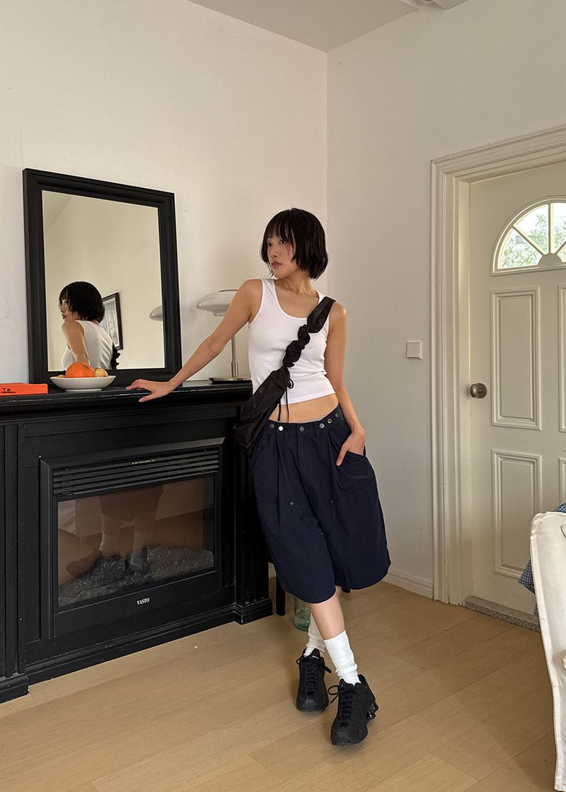 SNAP BERMUDA PANTS