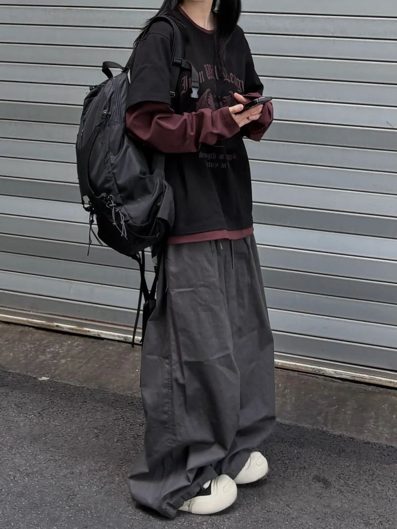 bird hip cotton wide pants