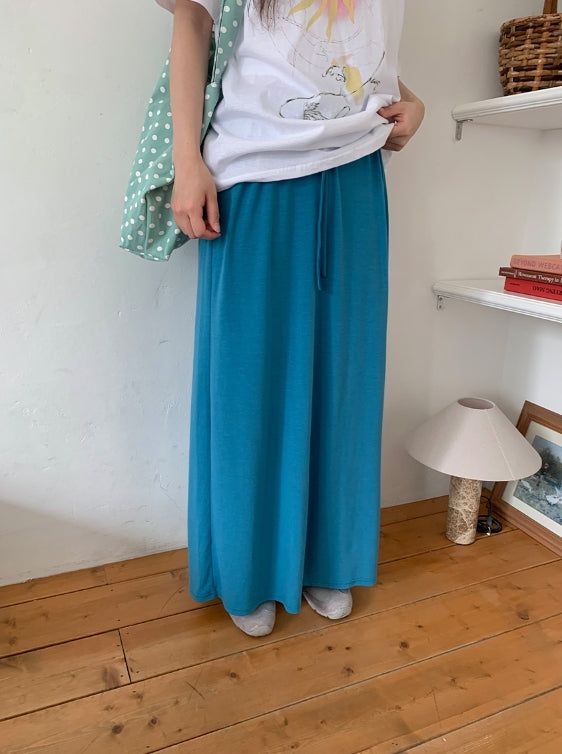 BAON（バオン）の「Chiyu Basic Color Banding Long Skirt（Skirts）」