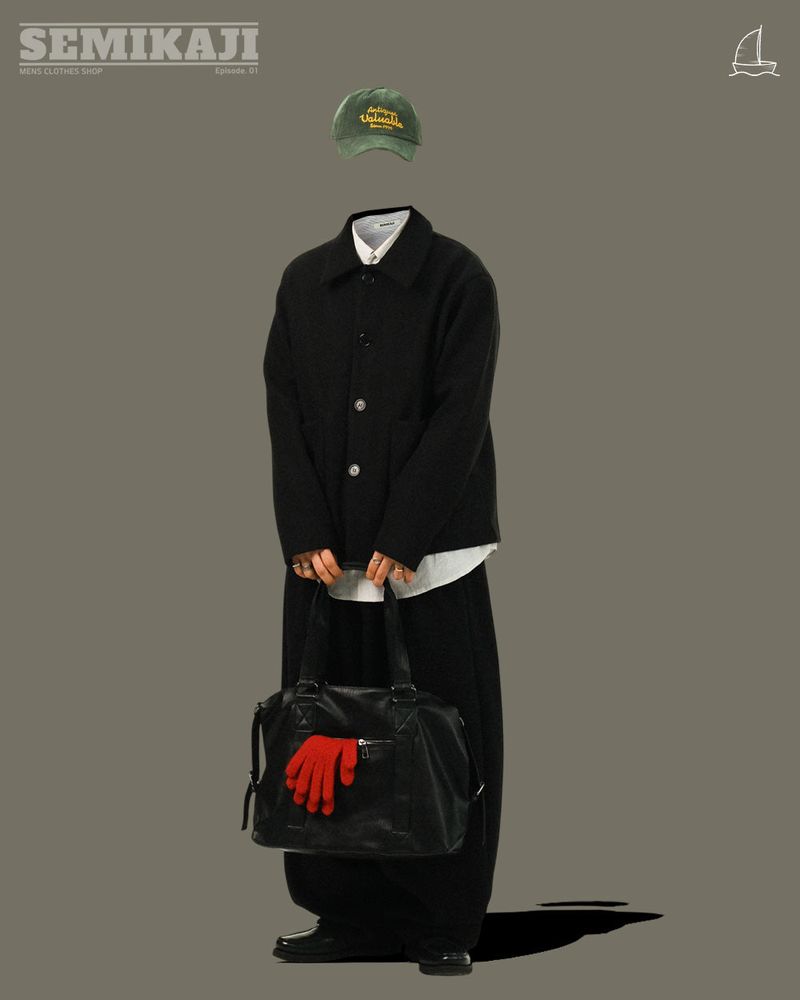 [SEMADE] Soft Wool Banding Balloon Slacks