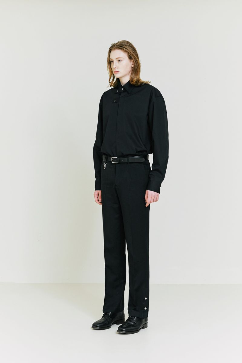 Collar Strap Shirt black