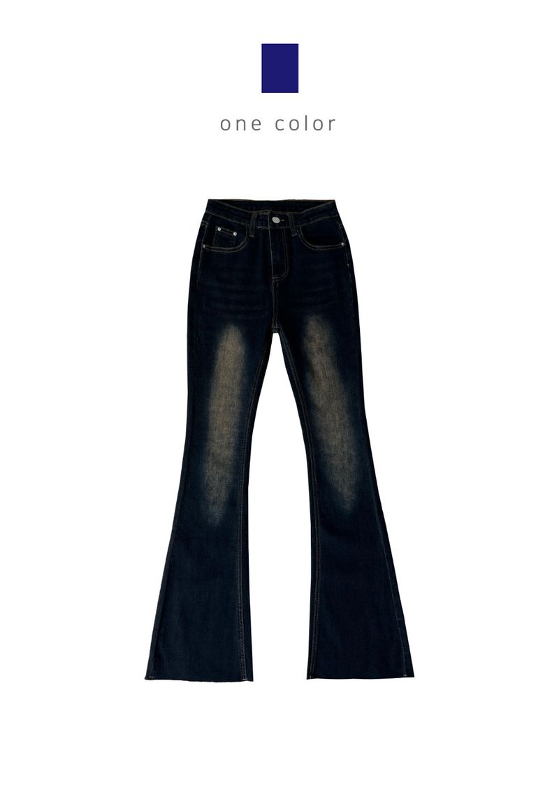 Y2K Vintage Washed Brownie Bootcut High Waist Long Pants