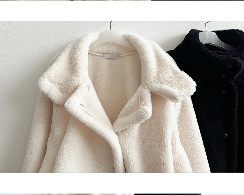 Falling High Neck Fleece Short Coat