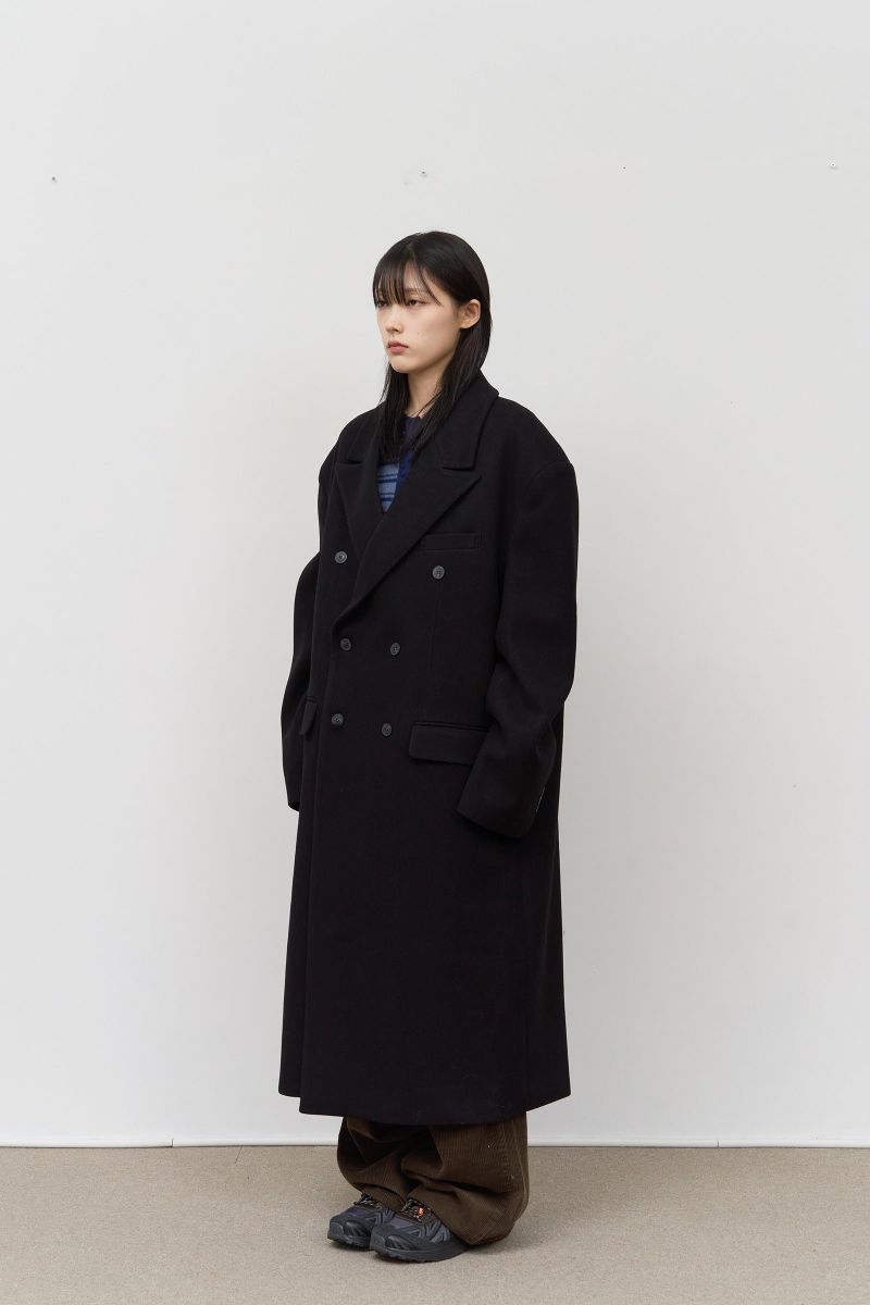 Draw Double Breasted Coat
