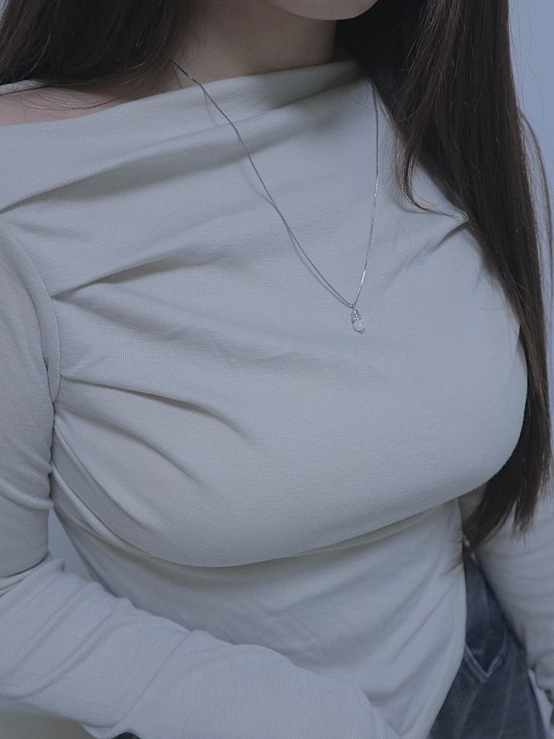 crack crystal drop necklace