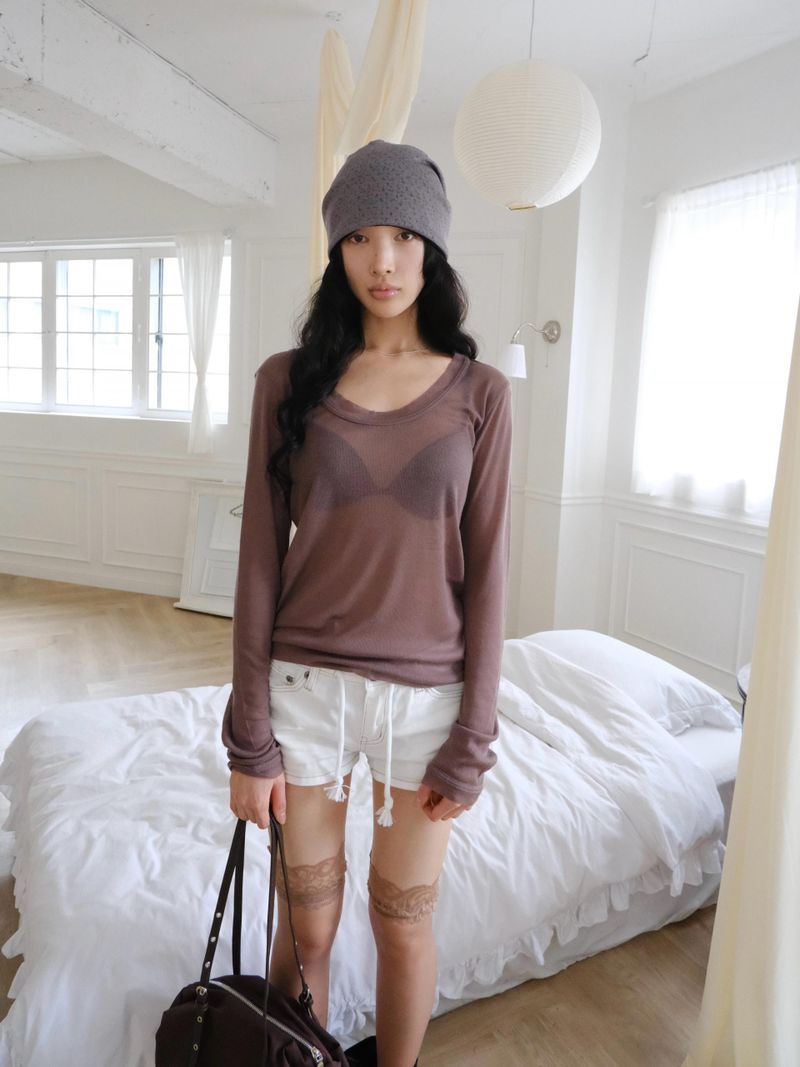 floral punching beanie