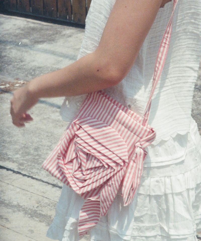Rose Stripe Bag - Red