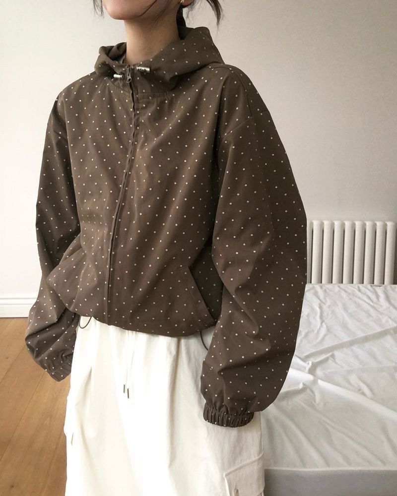 Milly Dot Hooded Windbreaker