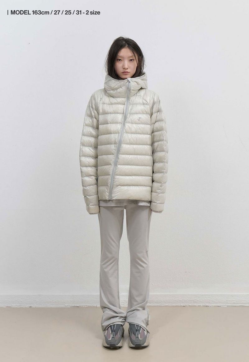 Button Slit Bootcut Pants / Mint Grey