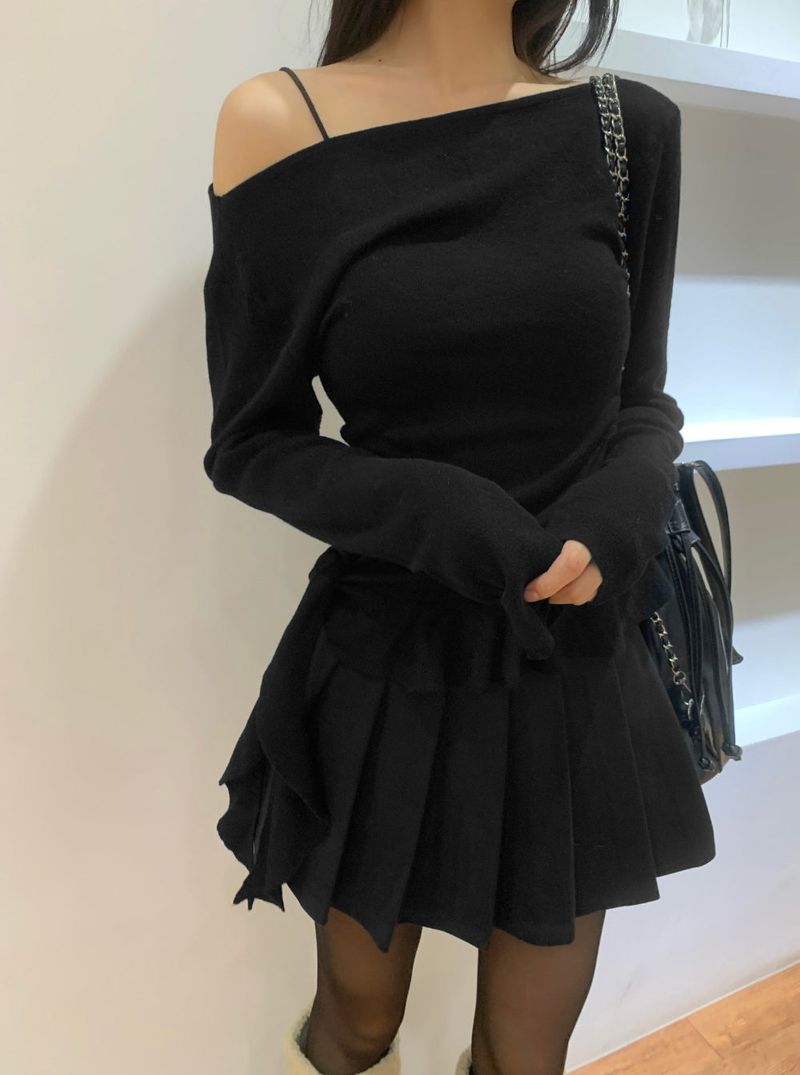 Sunday Pure Wool Pleated Mini SKirt