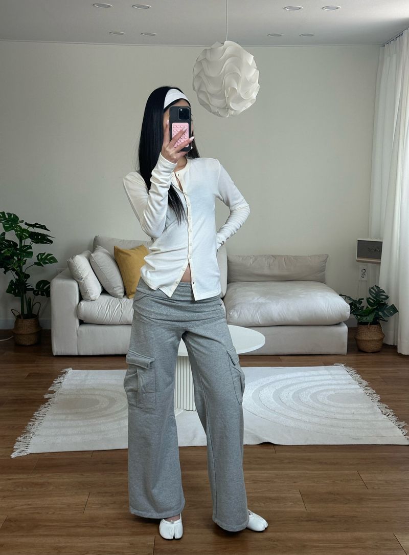 banding shirred cargo pants