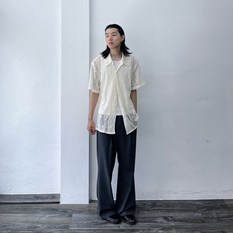 Geometric Openwork Shirt