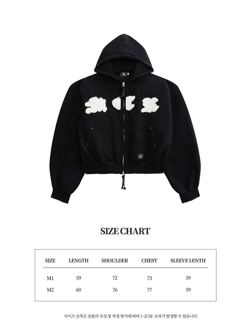 M.C.R. code stud zip-up HD BK