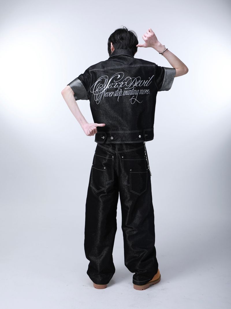 SEXXDEVIL Napoleon Silver-Thread Jeans