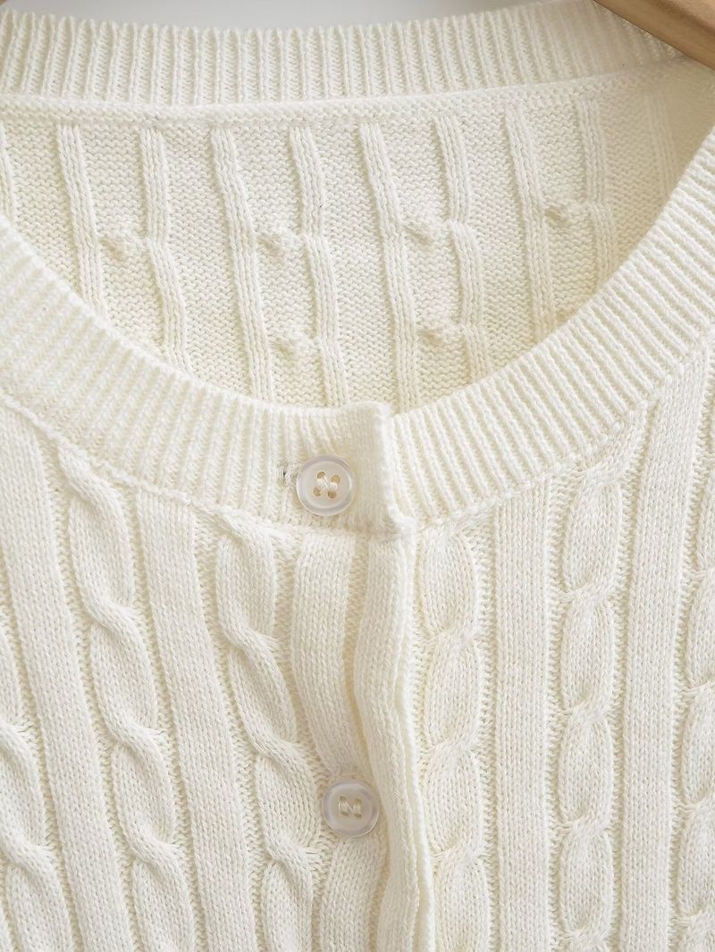 Soft Cable Knit Cardigan 232940318