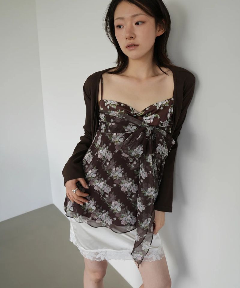 CottonSpan Bolero Top (2sizes) - Brown