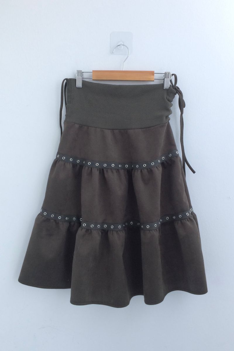 eyelet tier skirt