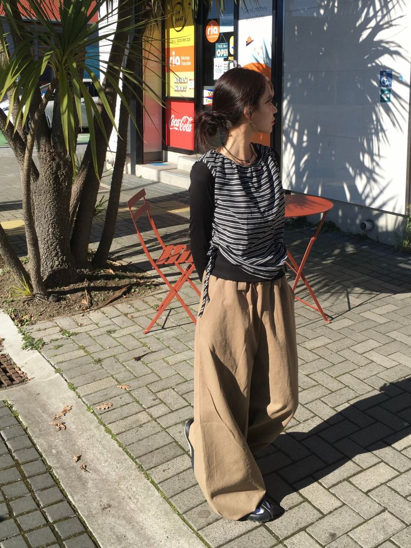 97 Star Cotton Wide Pants (3c)