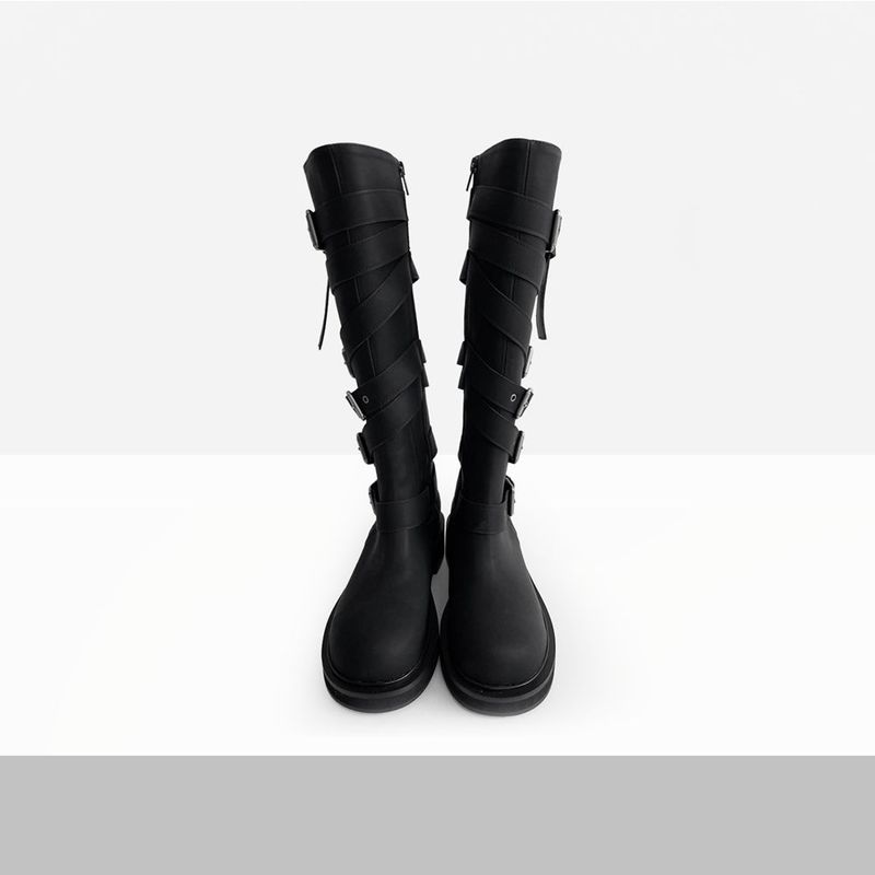 micello buckle long boots