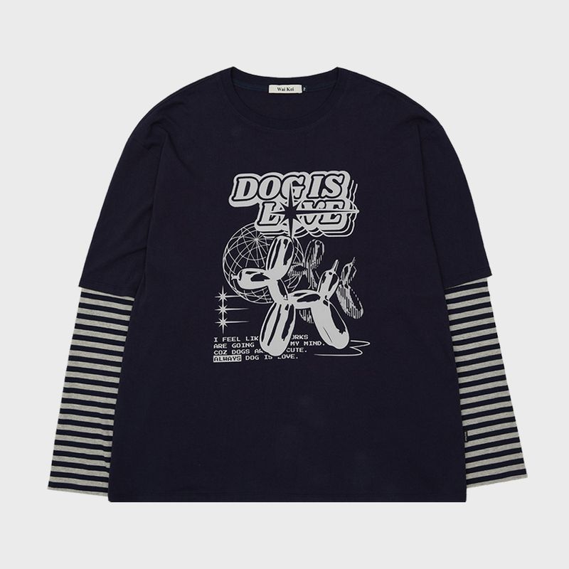 WaiKei(ワイケイ)の「Magic balloon dog layered long sleeve tshirts(Tops)」