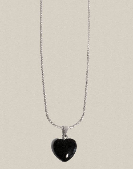 partez（パルテ）の「Black Onyx Heart Necklace Silver（Accessories）」