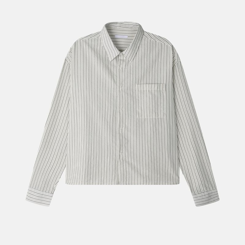 Arc striped cropped shirt