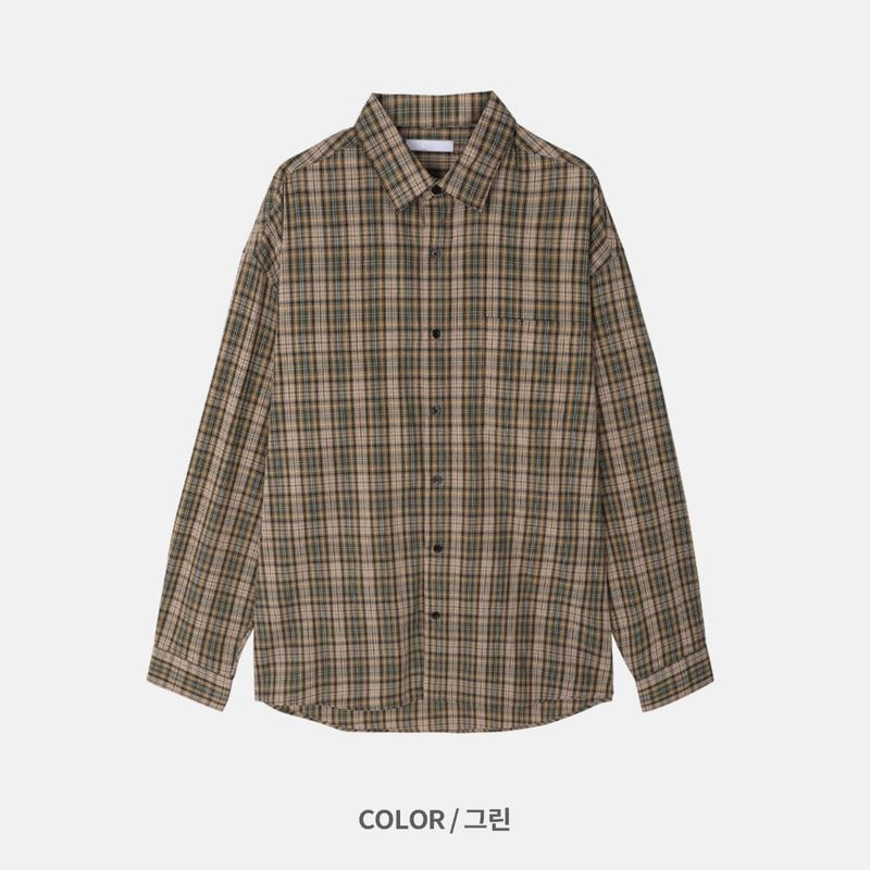 LMN Tommy Classic Oversized Fit Check Shirt (3 colors)
