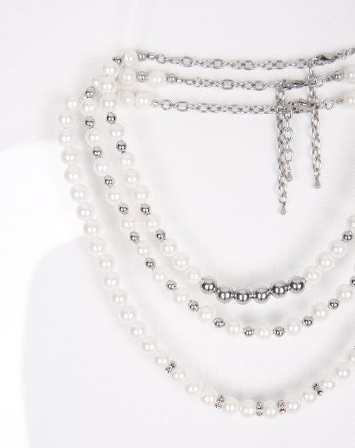 No.8707 HOLY IN CODE pearl & surgical 3type necklace