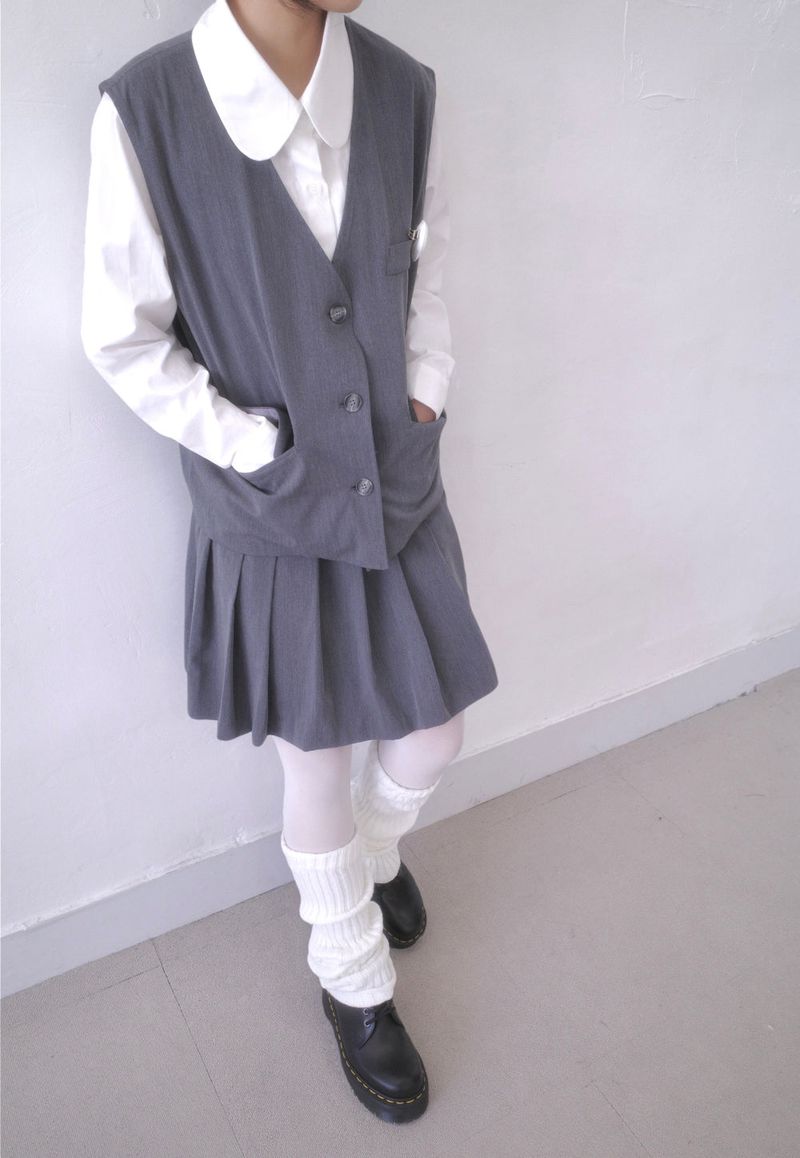 Saco Preppy Vest Two Piece (2Color)