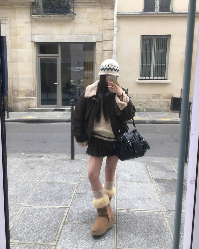 [ORIGINAL] Clump Suede Shearling Mouton Jumper