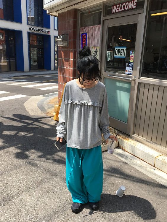 26FW★ [BAONHAUS] Koiren Frill Long Sleeve Tee