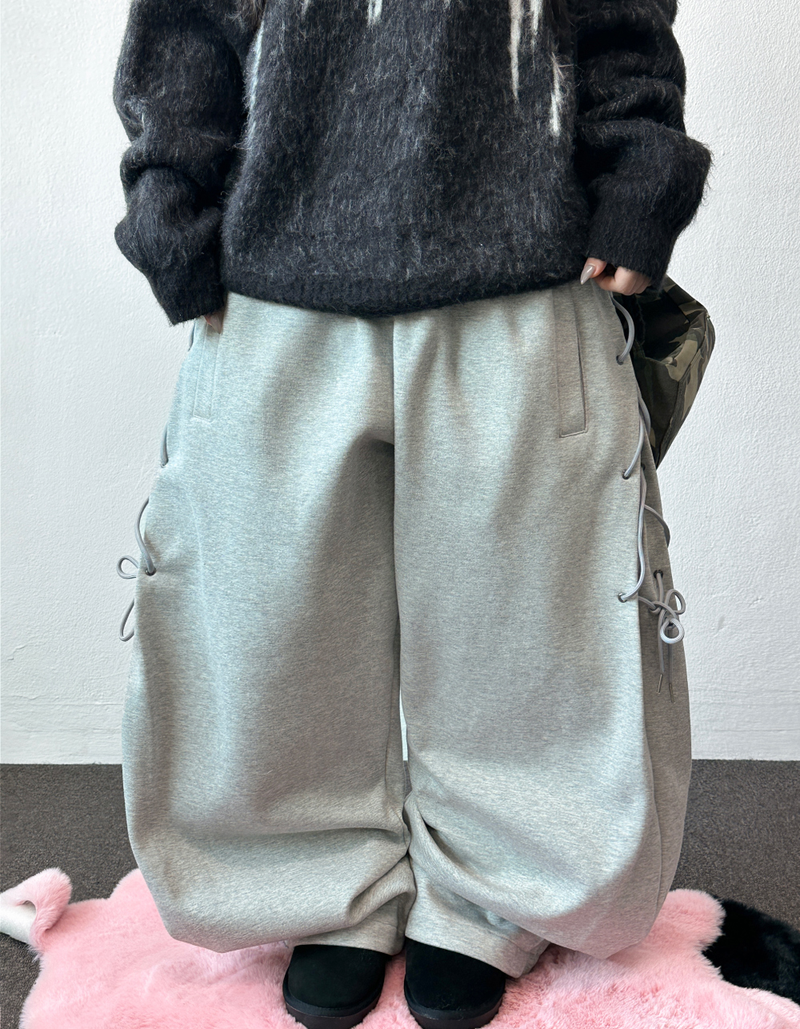 CCORTTI(コルッティ)の「Rope Line Ribbon Side Semi Balloon Wide Pants 🖤🤍 2COLOR(Pants)」