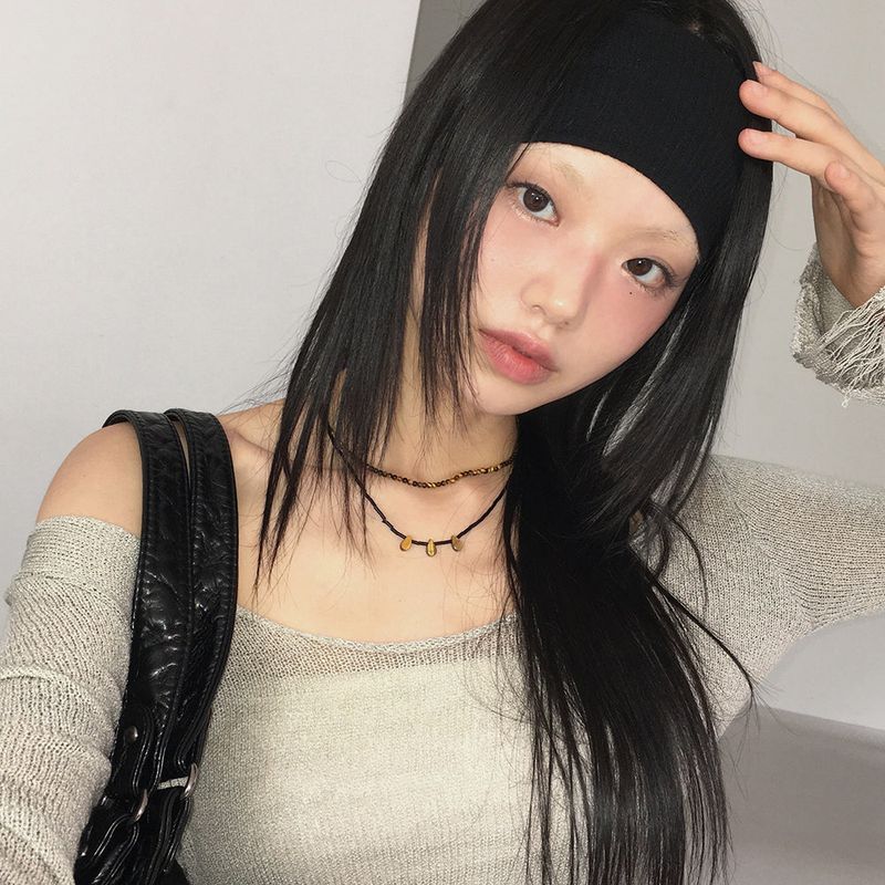 WONDER WONDER（ワンダーワンダー）の「ヨベルバケーションリゾートルック y2k リブドワイドヘアバンド（ヘアアクセサリー）」