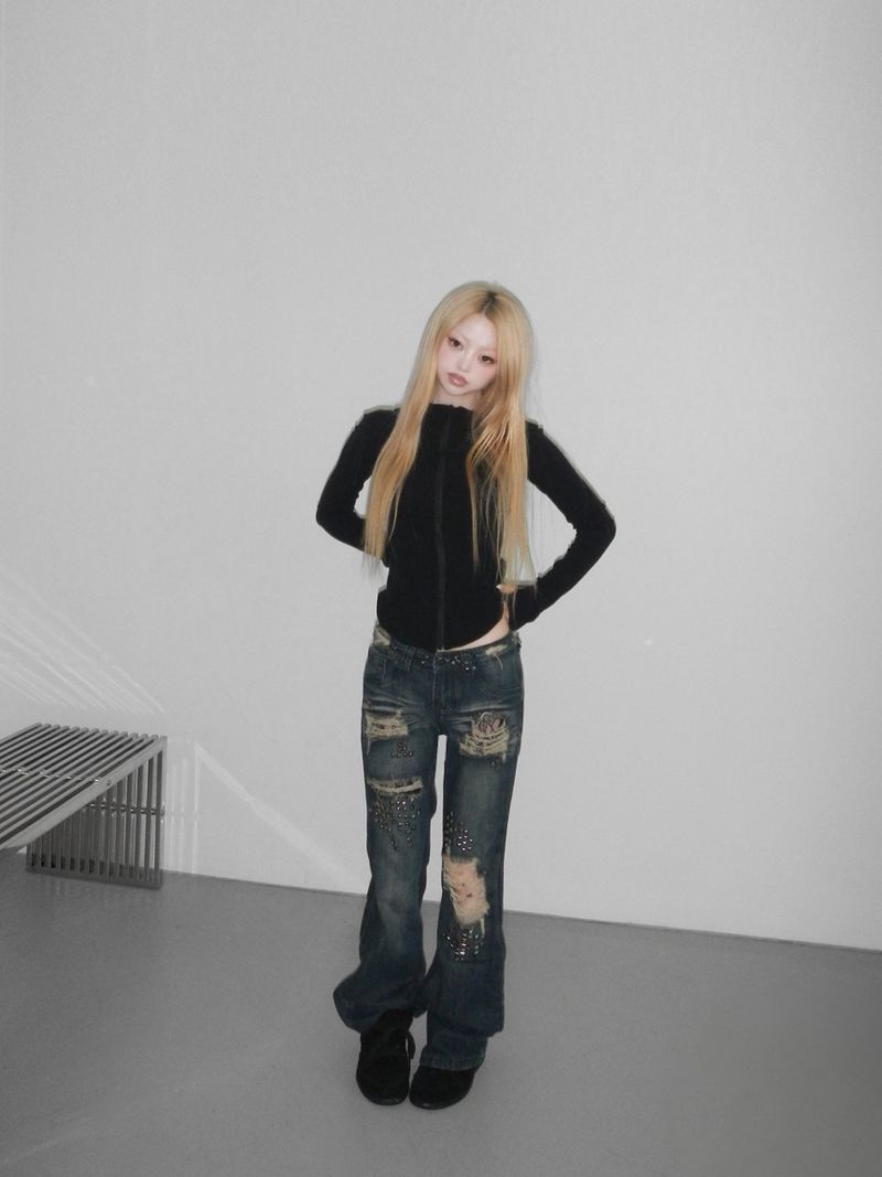 maybe stud dark denim pt