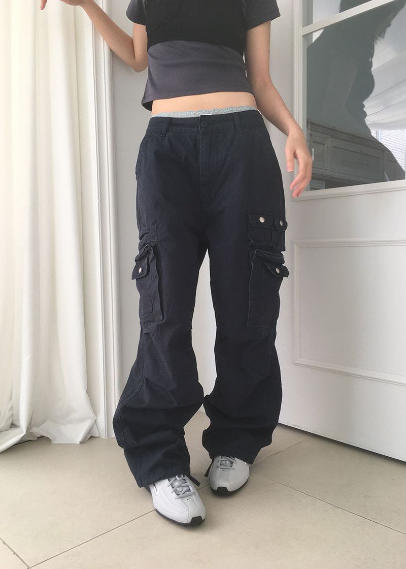 (UNISEX) FIELD BUTTON CARGO PANTS (3color)