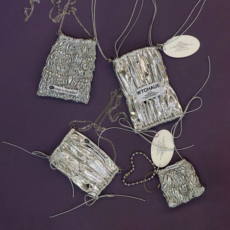 mimi bag (mirror) + silver chain