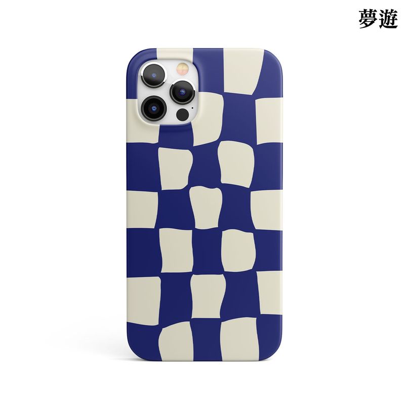 monguroom(モンユルーム)の「チェッカーボードグロッシーケース-blue(スマホグッズ/小物)」