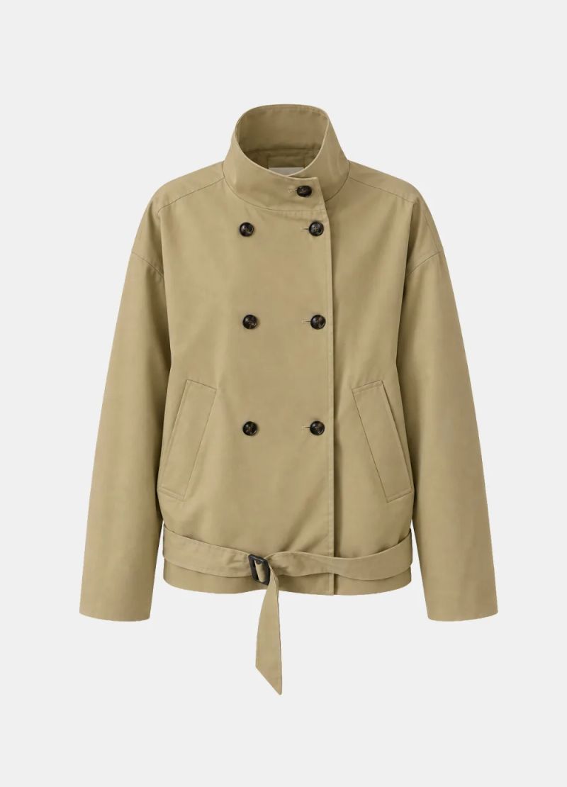 Adele Double-breasted Trench Short Jacket