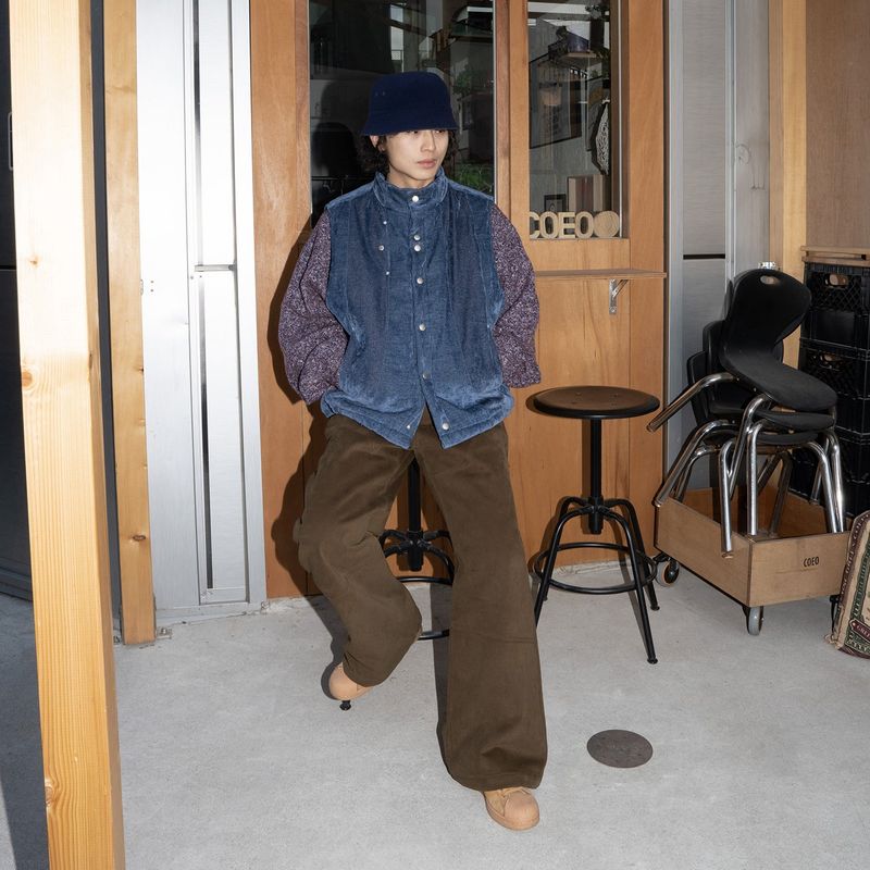Western boots cut work pants / Khaki