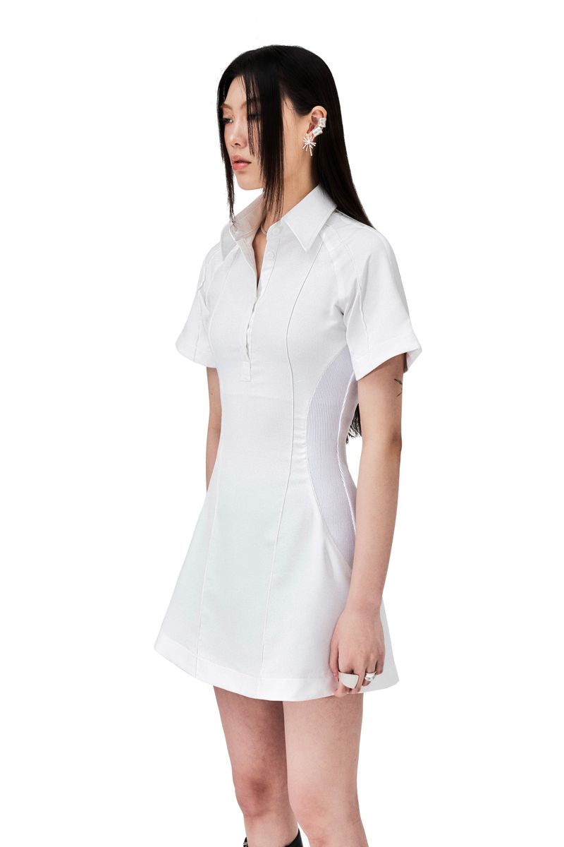DOUBLE PIN-TUCK RIBBED MIX ONE PIECE