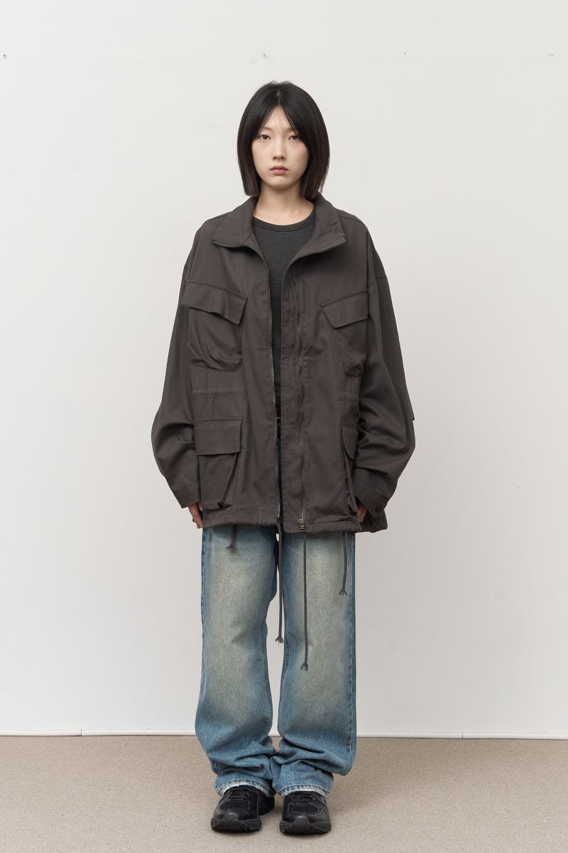 Slom Slash Button Denim