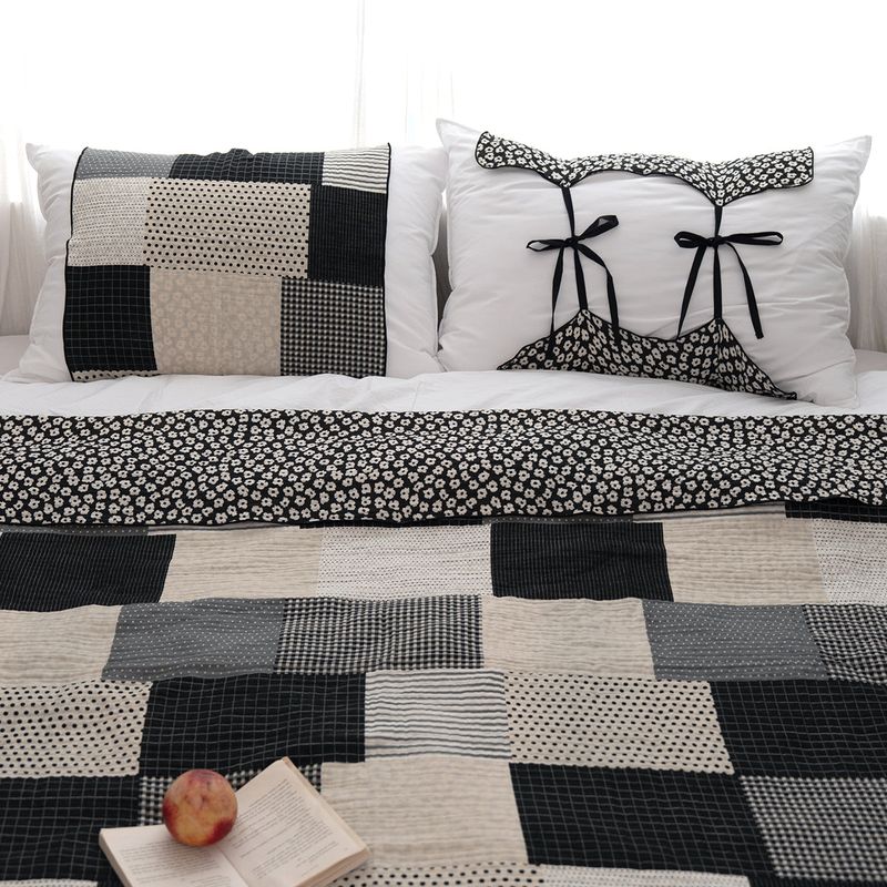 Patchwork Reversible cotton Summer Pillow cover