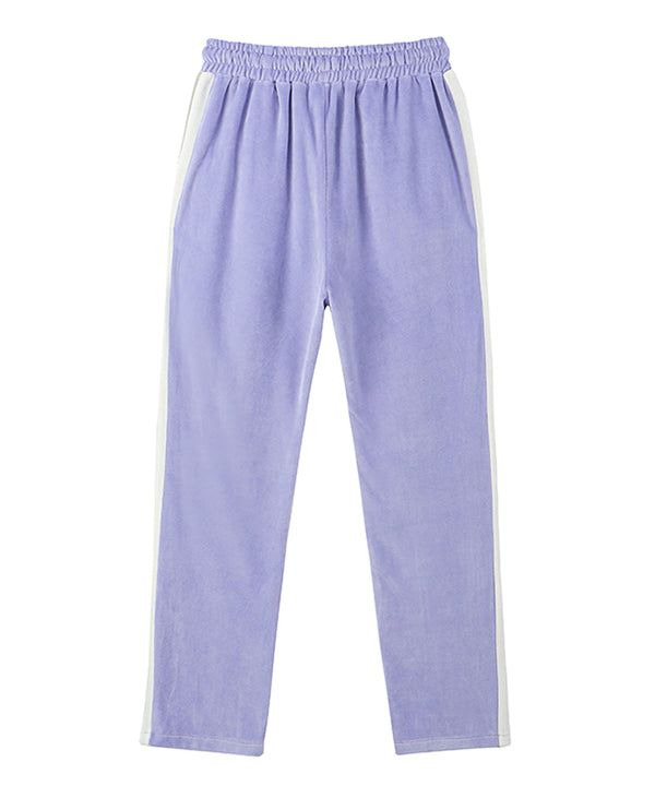 velvet lining track pants - VIOLET