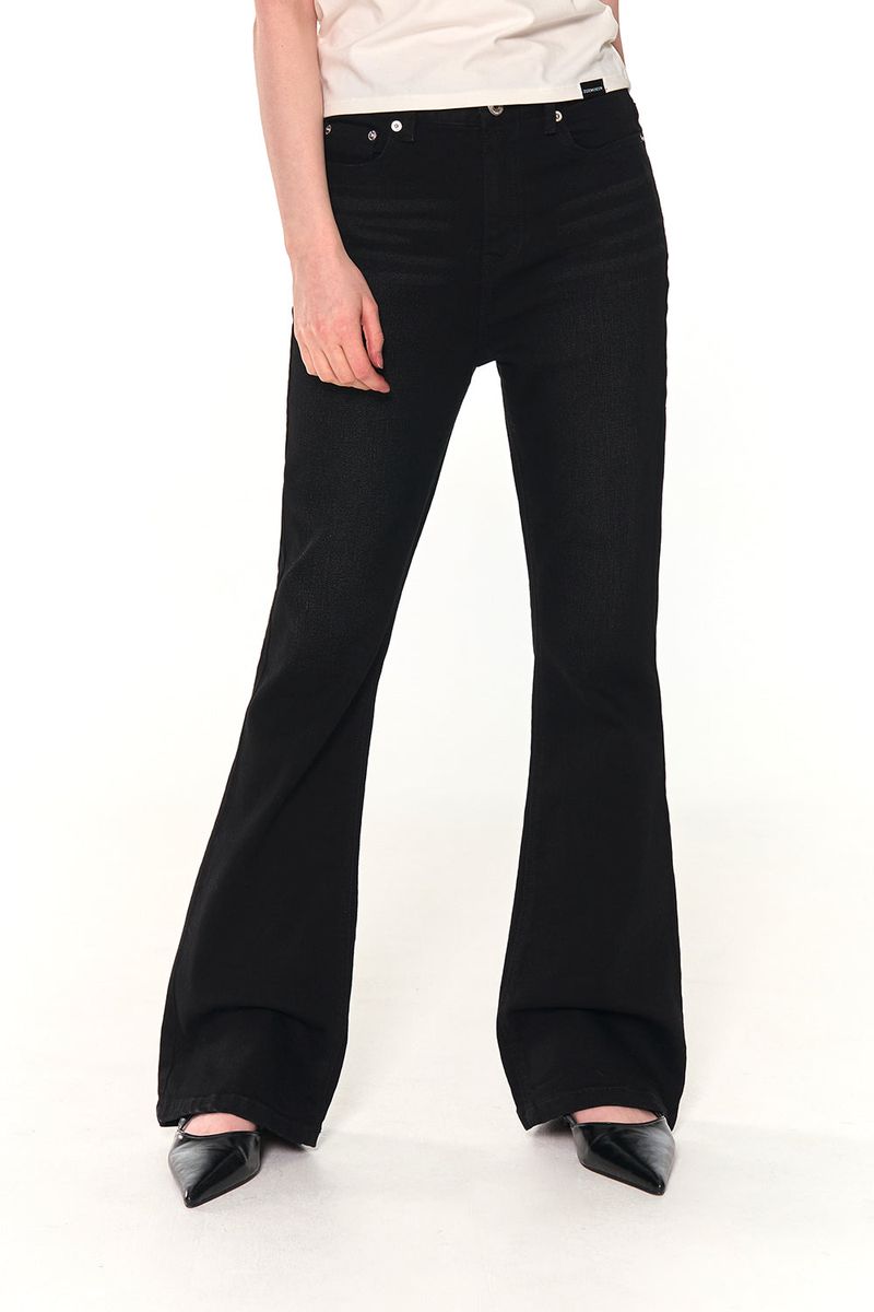 BOOTS CUT DENIM PANTS (BLACK)
