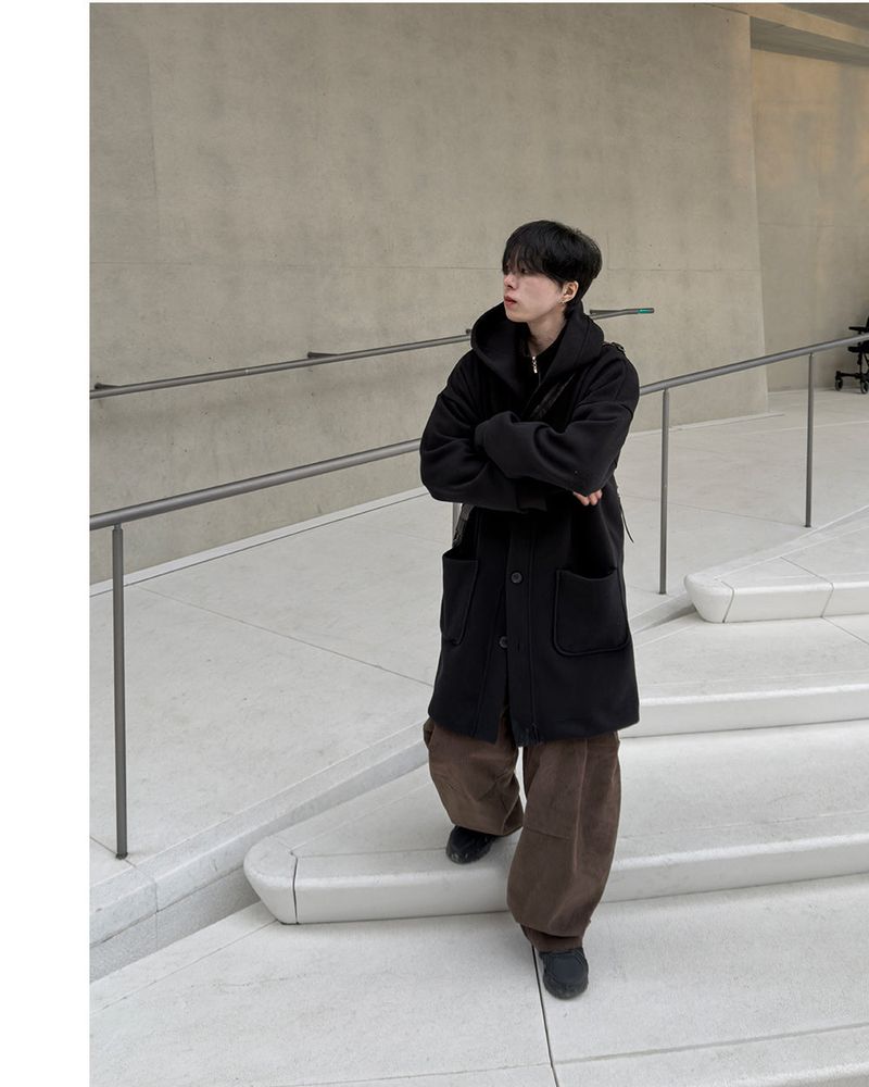Koven Wool Hooded Coat