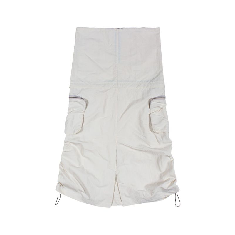 CARGO STRING ZIP-UP SKIRT [Ivory]